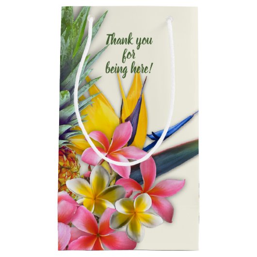 ハワイアンコレクションパイナップルフラワーカスタムズ スモールペーパーバッグ (正面)