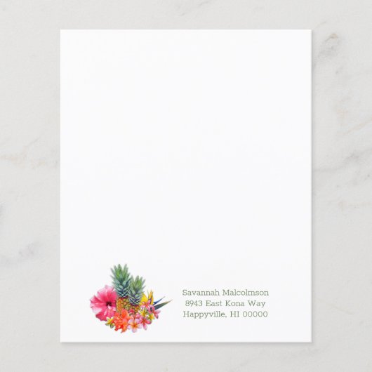 ハワイアンコレクションフラワーズパイナップルフライヤー チラシ (正面)