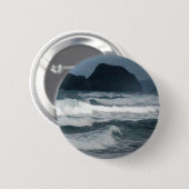 ハワイアンコースタルアイランド海トロピカルパラダイス 缶バッジ (正面&裏面)