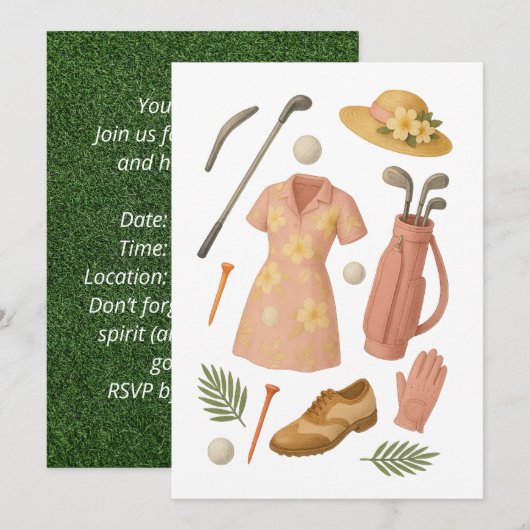 ハワイアンゴルフ女子トーナメント 招待状 (正面/裏面)