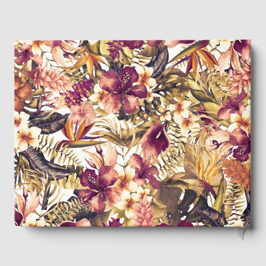 ハワイアンゴールデントロピッエレガントクスヴィンテージウェディング ゲストブック (裏面)