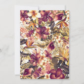 ハワイアンゴールデントロフィエレガントックスブライダルシャワー 招待状 (裏面)