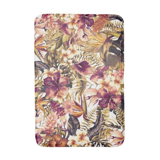 ハワイアンゴールデントロフィエレガントックスモダンヴィンテージ バスマット (正面縦)