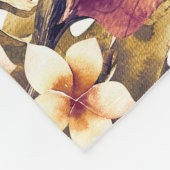 ハワイアンゴールデントロフィエレガントックスモダンヴィンテージ フリースブランケット (角)