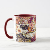 ハワイアンゴールデントロフィエレガントックスモダンヴィンテージ マグカップ (左)