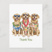 ハワイアンゴールデンレトリバーの犬たちに感謝 ポストカード (正面)