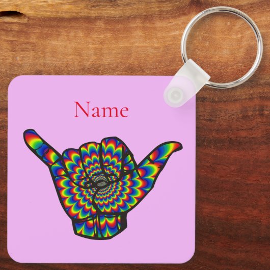 ハワイアンサイケデリックシャカサンダー_コーブ キーホルダー (裏面)