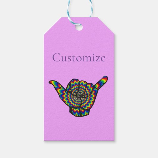 ハワイアンサイケデリックシャカサンダー_コーブ ギフトタグ (正面)