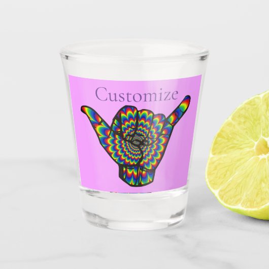 ハワイアンサイケデリックシャカサンダー_コーブ ショットグラス (正面)