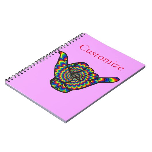 ハワイアンサイケデリックシャカサンダー_コーブ ノートブック (左側)