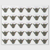 ハワイアンサイケデリックシャカサンダー_コーブ ラッピングペーパー (フラット)