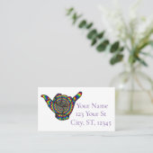 ハワイアンサイケデリックシャカサンダー_コーブ 名刺 (スタンド正面)