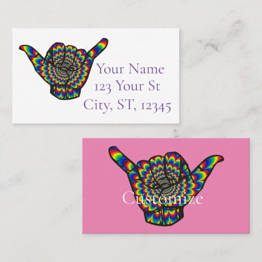 ハワイアンサイケデリックシャカサンダー_コーブ 名刺 (正面/裏面)