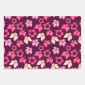 ハワイアンサンセットグロー：ハイビスカスラッピング紙 ラッピングペーパーシート (正面)