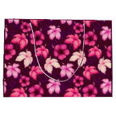 ハワイアンサンセットグロー：ハイビスカス抱き枕 ラージペーパーバッグ (裏面)