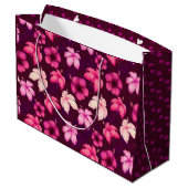 ハワイアンサンセットグロー：ハイビスカス抱き枕 ラージペーパーバッグ (裏面アングル)