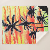 ハワイアンサンセットココパームズ シェルパブランケット (正面(横))