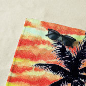 ハワイアンサンセットココパームズ ビーチタオル (インサイチュ)