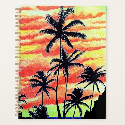 ハワイアンサンセットココパームズ プランナー手帳 (正面)