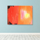 ハワイアンサンセットスカイと帆船キャンバスプリント キャンバスプリント (インサイチュ (ウッドフロア))