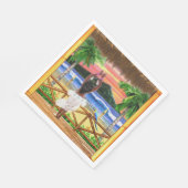 ハワイアンサンセットフラダンサー スタンダードランチョンナプキン (角)