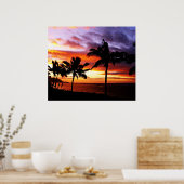 ハワイアンサンセットポスタープリント ポスター (キッチン)