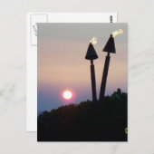 ハワイアンサンセットルアウ(ハワイ式宴会)ギフト ポストカード (正面/裏面)