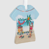 ハワイアンサンタアロハシャツオーナメント オーナメント (正面)