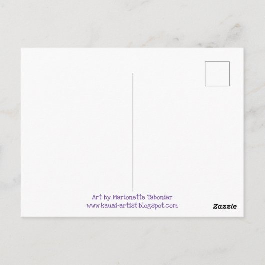 ハワイアンサンタオンバケーションインハワイ ポストカード (裏面)