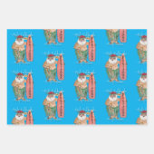 ハワイアンサンタクロースメレカリキマカ ラッピングペーパーシート (正面)