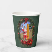 ハワイアンサンタバイサーフボード 紙コップ (裏面)