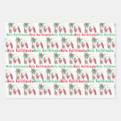 ハワイアンサンタメレカリキマカラッピング紙 ラッピングペーパーシート (正面3)