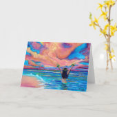 ハワイアンサンライズアロハまたはマハロカード カード (黄色い花)