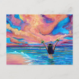 ハワイアンサンライズアロハ又はマハロカード ポストカード