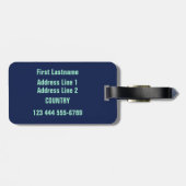 ハワイアンサーファカスタムーの荷物タグ ラゲッジタグ (裏面横)