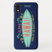 ハワイアンサーファーカスタムモノグラムの電話ケース Case-Mate iPhoneケース (裏面)