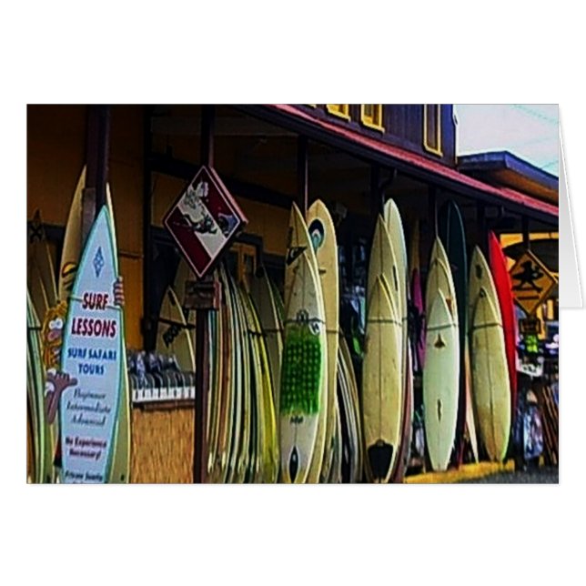 ハワイアンサーファーカード (正面横)