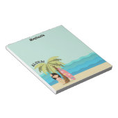 ハワイアンサーファーガール ノートパッド (アングル)