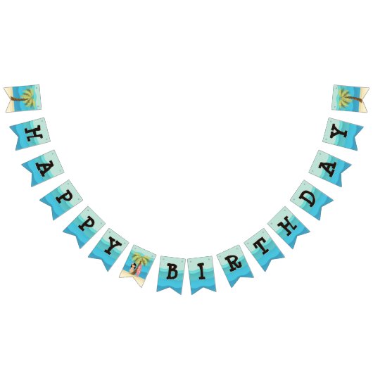 ハワイアンサーファーガール バンティングフラッグ (全)