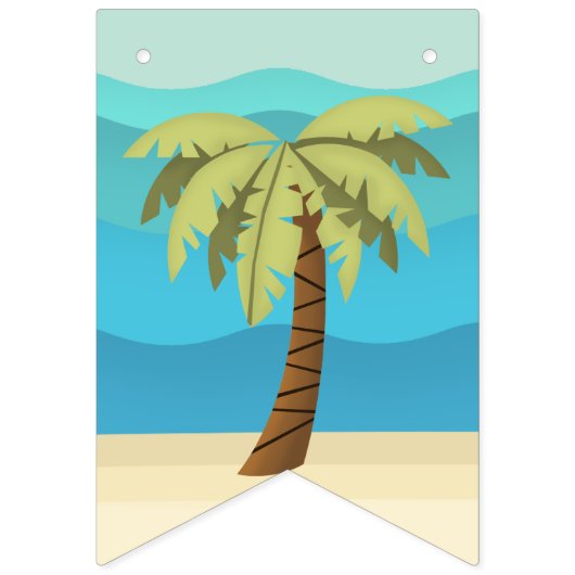 ハワイアンサーファーガール バンティングフラッグ (第1の旗)