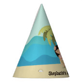 ハワイアンサーファーガール パーティーハット (左)