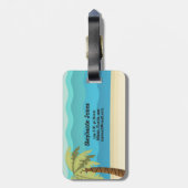 ハワイアンサーファーガール ラゲッジタグ (裏面縦)