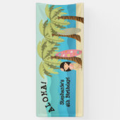 ハワイアンサーファーガール 横断幕 (縦)