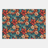 ハワイアンサーファーパラダイスデザイン ラッピングペーパーシート (正面2)