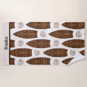 ハワイアンサーファービーチタオル ビーチタオル (正面)