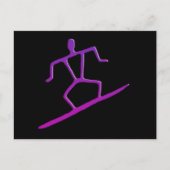 ハワイアンサーファー石版はがき ポストカード (正面)