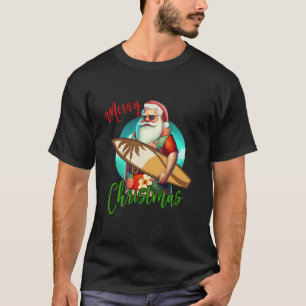 ハワイアンサーフィンサンタクリスマスパジャマハワイメンズ Tシャツ
