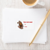 ハワイアンサーフィンバニーホリデーマンガ ラベル (インサイチュ)