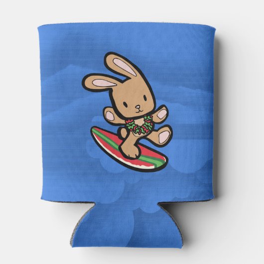 ハワイアンサーフィンバニーホリデーマンガ 缶クーラー (裏面)