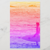 ハワイアンサーフィン 便箋 (裏面)